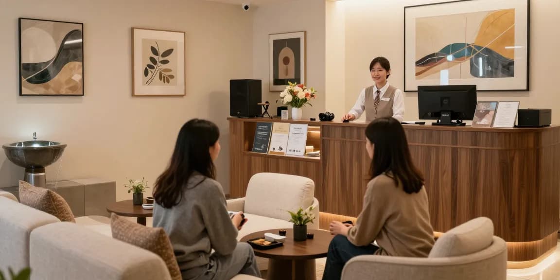 Engaging lounge for 오피 services featuring a welcoming setup and friendly reception.