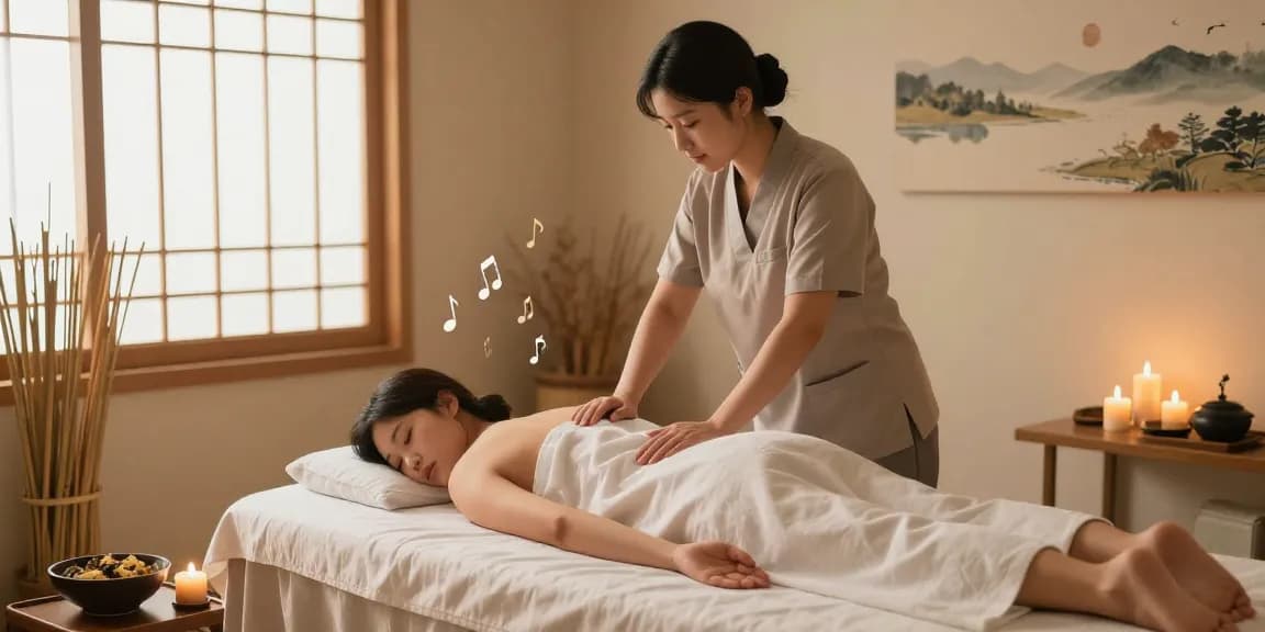 Experience relaxation with 강동구출장마사지 in a serene massage therapy room.