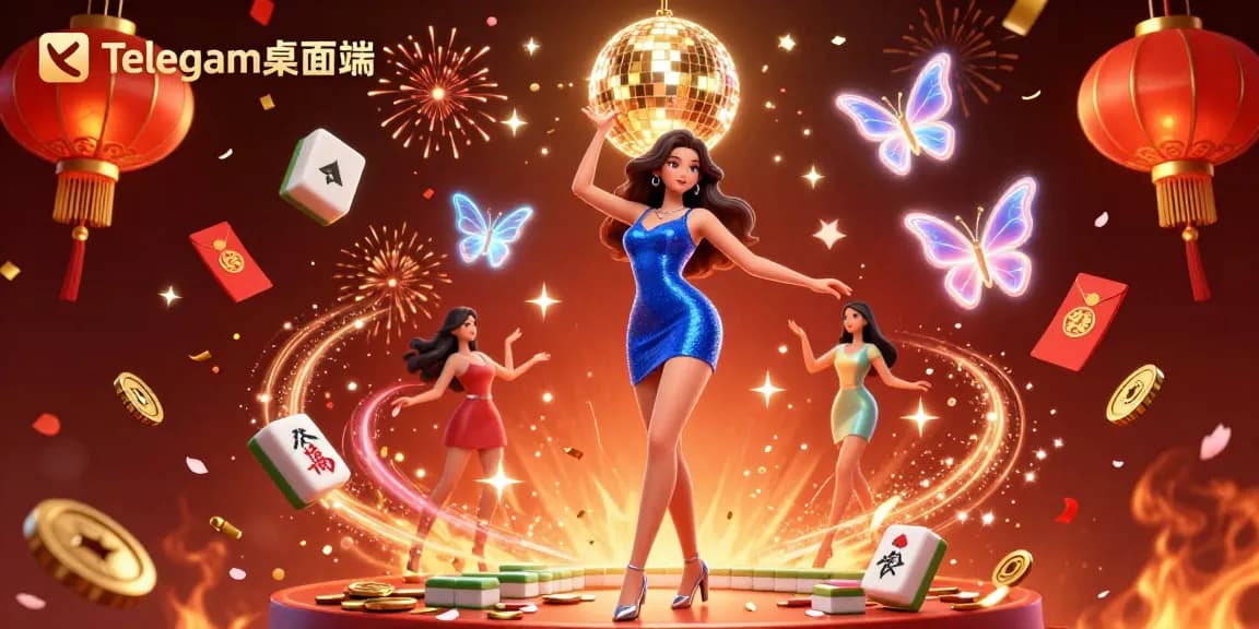 体验充满活力的Telegram桌面端，通过这个动态的赌场主题插图，展现丰富多彩的元素和迷人的细节。