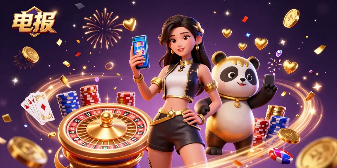 在这个生动的彩票场景中，快乐的人物和激动人心的赌场元素，让您在电报中赢得大奖。
