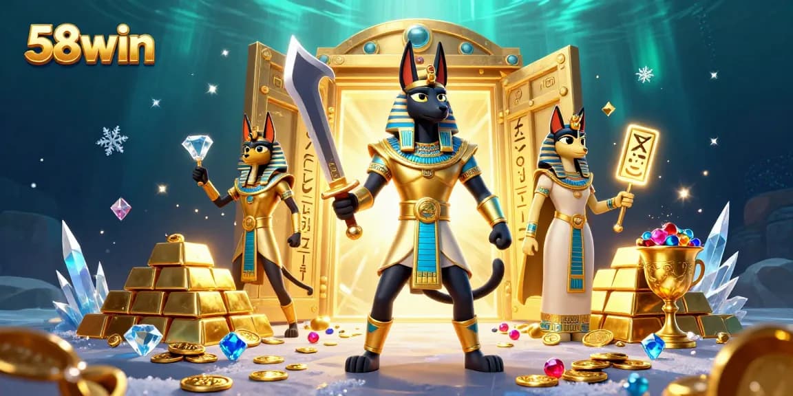 Experience thrilling wins at 58win with this vibrant casino-themed 3D illustration
