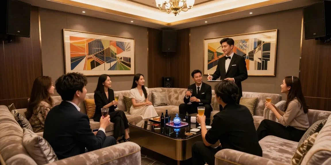 강남쩜오에서 프리미엄 분위기로 고객을 맞이하는 세련된 접객 모습