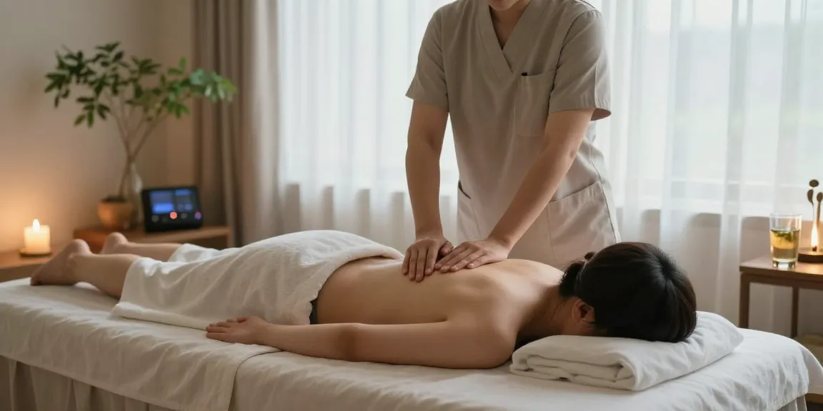 Experience premium 안양출장마사지 in a tranquil wellness setting, featuring a skilled therapist providing personalized care.