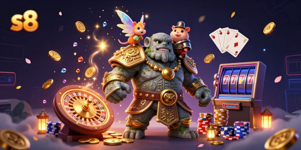 Experience exciting gaming at s8 with magical characters and vibrant casino elements.