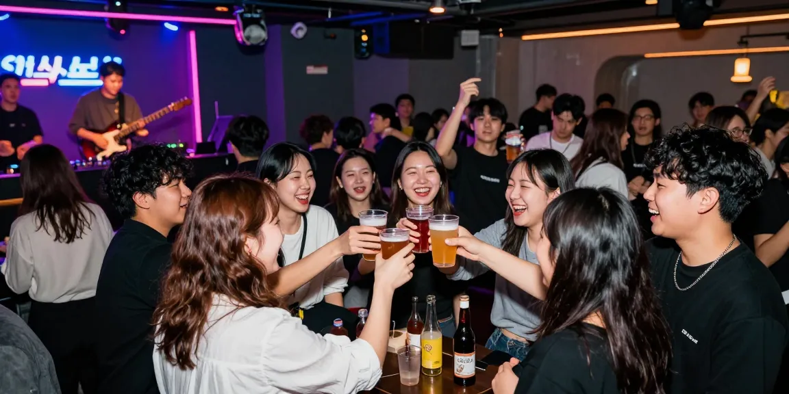 인천쓰리노에서 즐기는 활기찬 밤문화, 친구들과 축하하는 모습