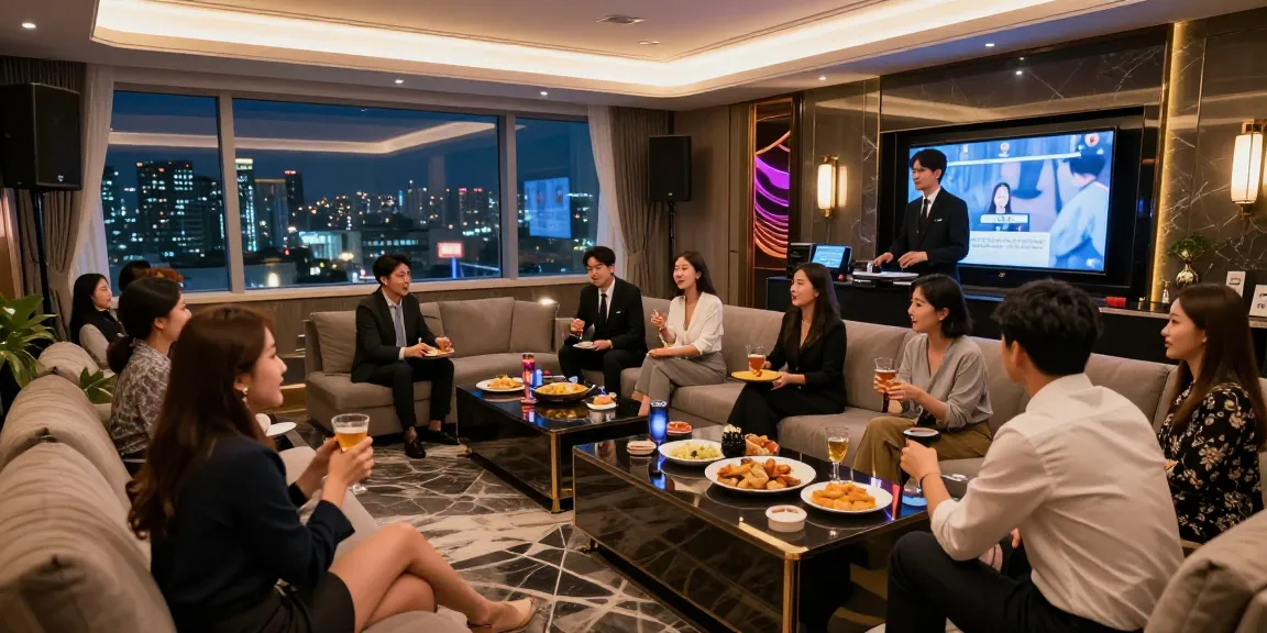 강남쩜오에서 고급스러운 프라이빗 룸과 전문 직원들로 즐기는 고객들의 모습