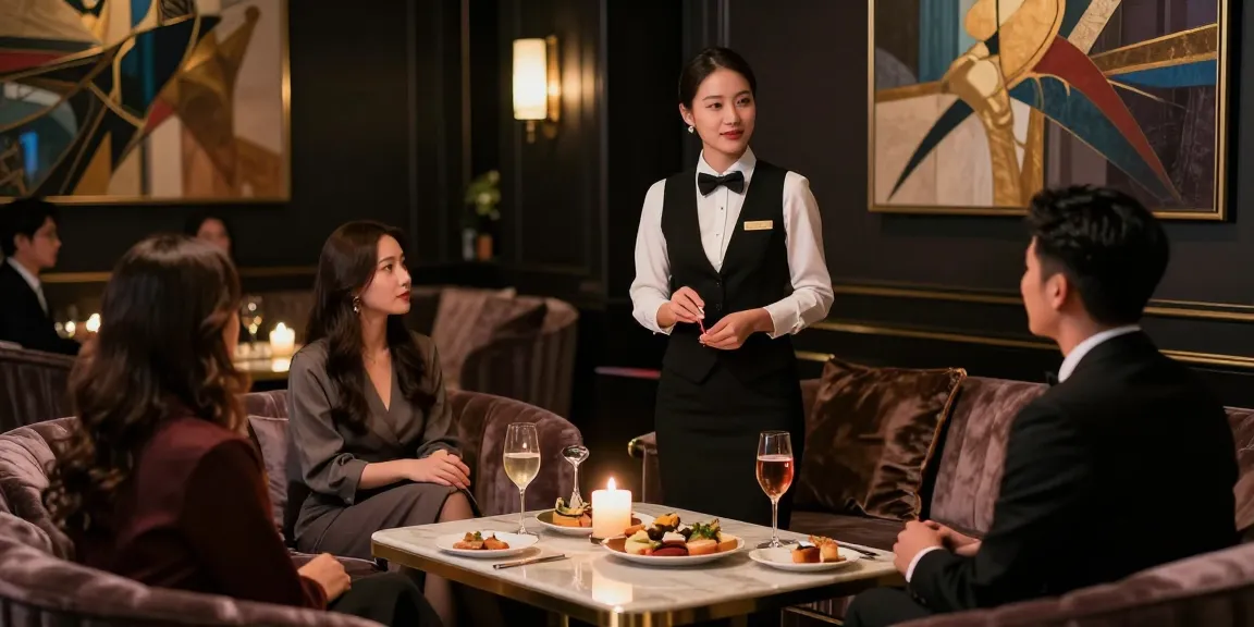 강남 쩜오 룸에서 호스트와 손님 간의 사교적 분위기