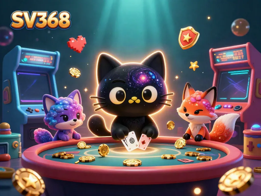 Spin and win with SV368 in a vibrant cosmic casino scene!
