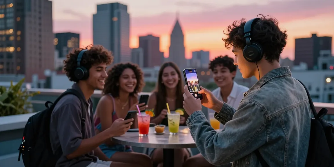 都市の夕焼けの中で鮮やかな瞬間を捉え、効果的にTikTok いいね 買う方法を示す魅力的なTikTokインフルエンサー。