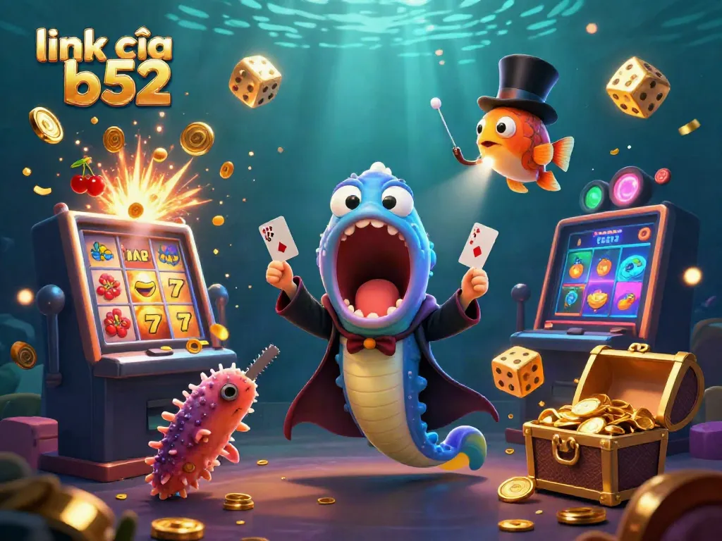 Experience thrilling gameplay and excitement at link vào b52 with animated deep-sea characters in a vibrant casino world.