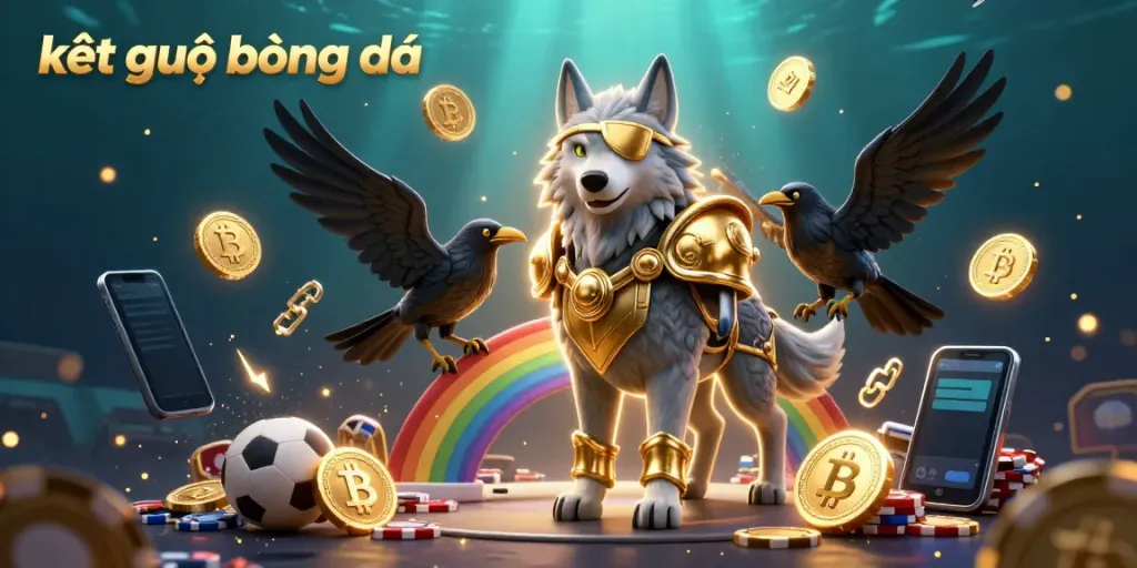 Experience the excitement of kết quả bóng đá as Norse characters engage in sports betting with dynamic crypto elements.