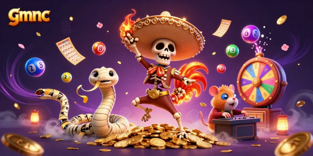 Engage with gmnc to uncover vibrant gambling strategies through an exciting 3D illustration scene.