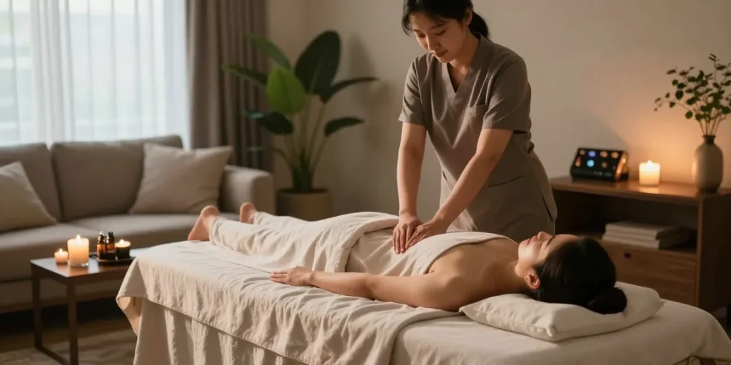 Experience a relaxing 영등포출장마사지 in a calming home spa environment with a skilled therapist.