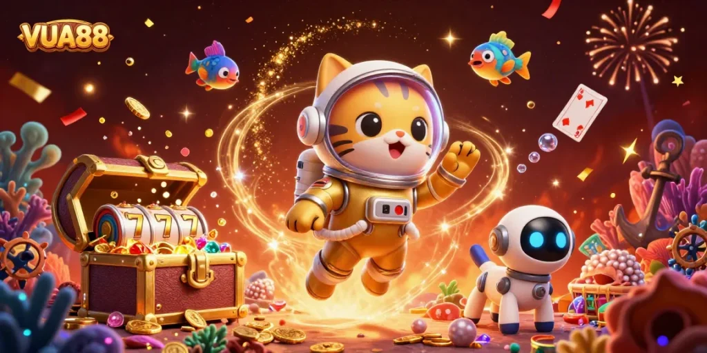 VUA88: Experience thrilling slots and vibrant treasures in an immersive casino universe.